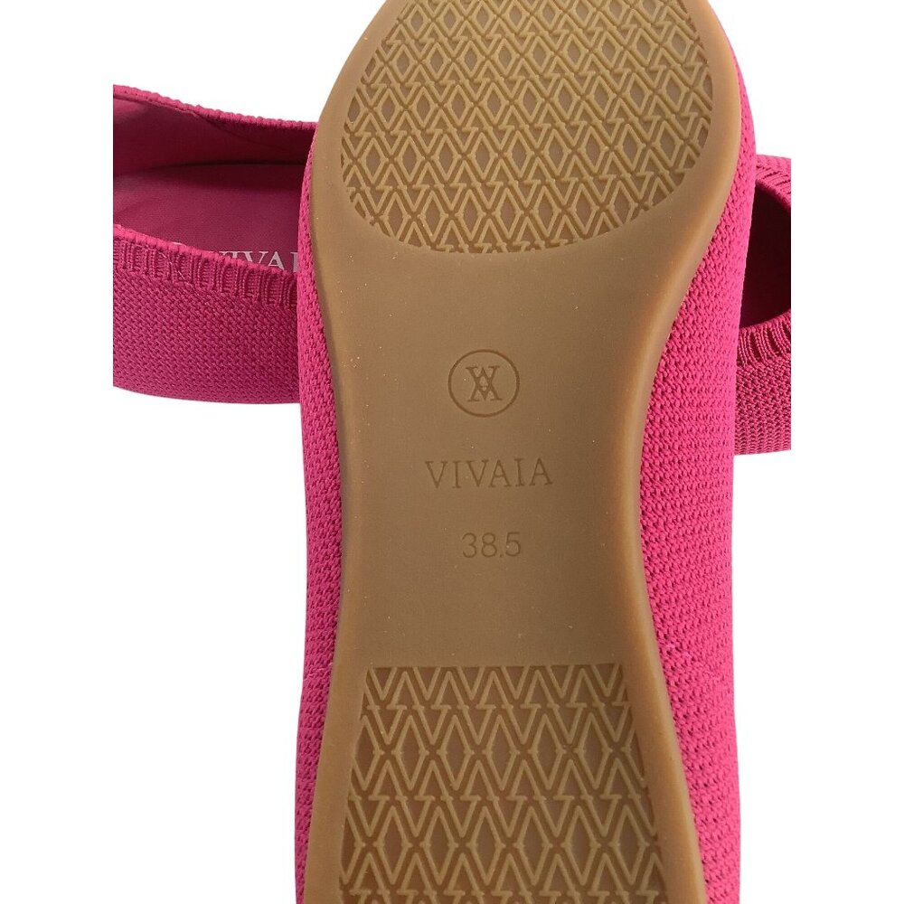 Vivaia Pointed Toe Ballet Flats Aria 5' women's 38.5 pink knitted comfort Pitata - Picture 7 of 7